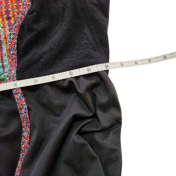 Jody T California Vintage 70s Prairie Midi Dress Black Red Tiered Skirt Small - Picture 11 of 12